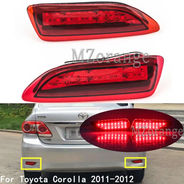 1 Pair LED Rear Bumper Reflector Light Tail Brake Stop Light Parking
