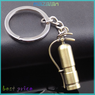 mazalan New Fashion Fire extinguisher พวงกุญแจโลหะใหม่ปาร์ตี้ของขวัญ Car keychain Charm