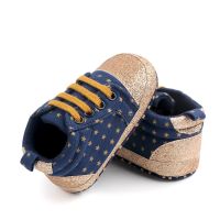 【hot】！ Baby Newborn Kid Shoes Print Canvas Sneakers Boy Soft Sole Crib Pre 0-18Month