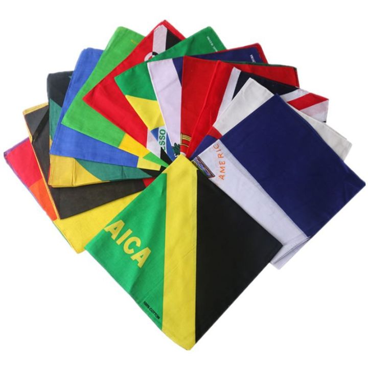 haiti-united-states-british-flag-series-cotton-square-hip-hop-street-dance-punk-personality-scarf-wrist-band-bandana-wholesale-headbands