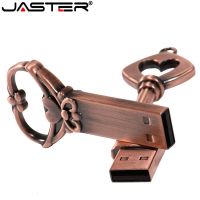 【CW】 JASTER copper love heart shaped key usb flash drive pendrive pen drive 4gb 16gb 32gb 64gb metal keys memory Stick wedding gift