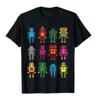 Robot Shirt Funny Robot Technology Tee Prevailing Men Tshirts Cotton T Shirt Hop Christmas Clothing