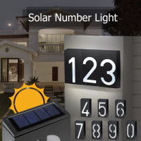 House Number Led Solar Lamp Outdoor Garden Solar Number Door Plate Outdoor Lighting Rechargeable House Number Light