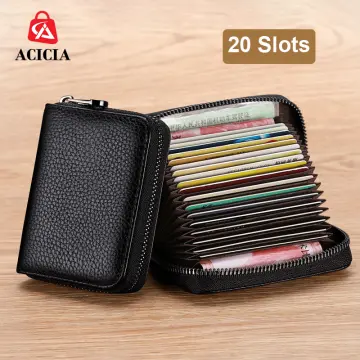 Slim Aluminum Smart Wallet With Elasticity Back Pouch ID Credit Card Holder  Mini RFID Wallet Automatic Pop up Bank Card Coin Case