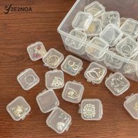 10/20PCS Mini Storage Box Transparent Square Plastic Box Earrings Jewelry Packaging Storage Small Square Box Jewelry Organizer