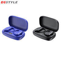 DSstyles หูฟังเสียงสเตอริโอเบสหูฟังเอียบัดไร้สาย T60มาพร้อมกล่องใส่ชาร์จไร้สายหูฟังหูฟังสำหรับกีฬาวิ่งออกกำลังกาย