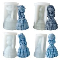 Home Decoration Resin Mold Candle Silicone Mold Dreamy Princess Doll Art Aromatherapy Plaster Gypsum Form Carving Wedding Gift