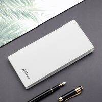 Ultra-Thin Wallet Mens Long Type Soft Wallet Can Hold Driving License Multi-Card Position Simple Student Personality Wallet White Bag