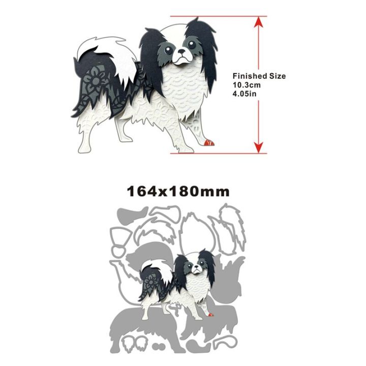 การ์ดกระดาษสำหรับสมุดจดdiy-สุนัข3d-แบบชั้นญี่ปุ่นแม่พิมพ์เครื่องตัดโลหะเทคโนโลยีการผลิตการตัดตายสินค้าใหม่-pr