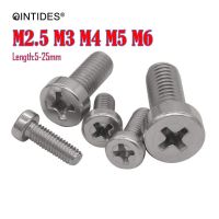 【☑Fast Delivery☑】 shepeng99262925 Qintides M2.5 - M6 Cross Recessed ชีสหัวสกรู304สแตนเลสสกรู Phillips สกรู M2.5/M3/M4/M5/M6 * 5/6/8/10/12/14