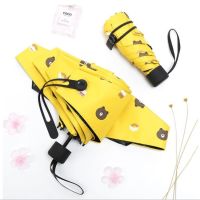 【Ink and green】 Mini WomenSmall Umbrella Anti UV Paraguas Sun Stings For Boy Girl