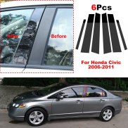 6Pcs Car Window Pillar Posts Cover Trim For Honda Civic 2006