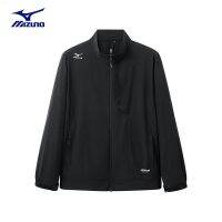 Mizuno เสื้อแจ็คเก็ตผู้ชาย,เสื้อแจ็คเก็ตสำหรับกิจกรรมกลางแจ้งคอตั้งสี่ด้านกันลมระบายอากาศสีของแข็งยืดหยุ่นฤดูใบไม้ผลิ