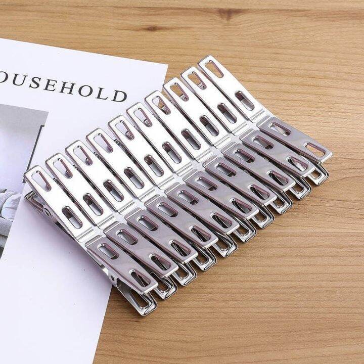 thickened-clothespins-laundry-quilt-clip-20pcs-clips-for-bed-sheet-stainless-steel-small-clip-clothes-pegs-gadgets-for-home-love