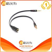 Eco Wellcore/oem AUX Audio Mic Splitter Cable Earphone Headphone Adapter 1 Female To 2 Male 3.5mm