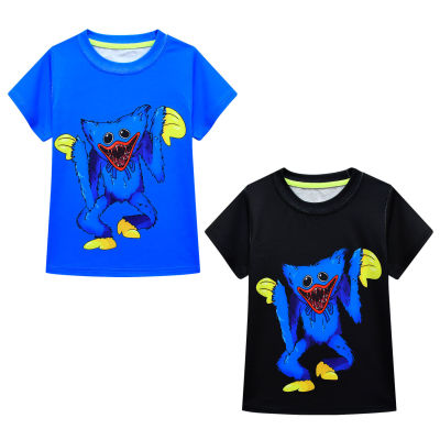 เสื้อยืดลายการ์ตูน Poppy Playtime เสื้อยืดแขนสั้นสำหรับเด็กหญิงเด็กชาย,เสื้อยืดแขนสั้นสำหรับเด็กทำจากผ้าฝ้ายฤดูร้อนใหม่คอกลมโรงเรียนประถมนักเรียนเสื้อ3804 0000