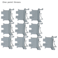 One point threes 10pcs Rail Terminal BLOCK Universal PANEL MOUNT UK 2.5B 32A การเชื่อมต่อสกรู