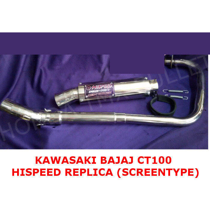 Bajaj CT100 Full Exhaust Muffler Stainless Muffler Hispeed | Lazada PH