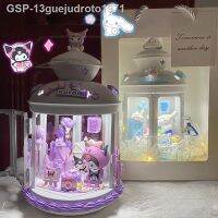 13guejudroto1971 Sanrio Kawaii Kuri My Melody Cinnamonroll DIY ฮาโลวีน Candelabra 3D ไฟตกแต่งกลางคืนอะนิเมะตุ๊กตาของขวัญ Moxi