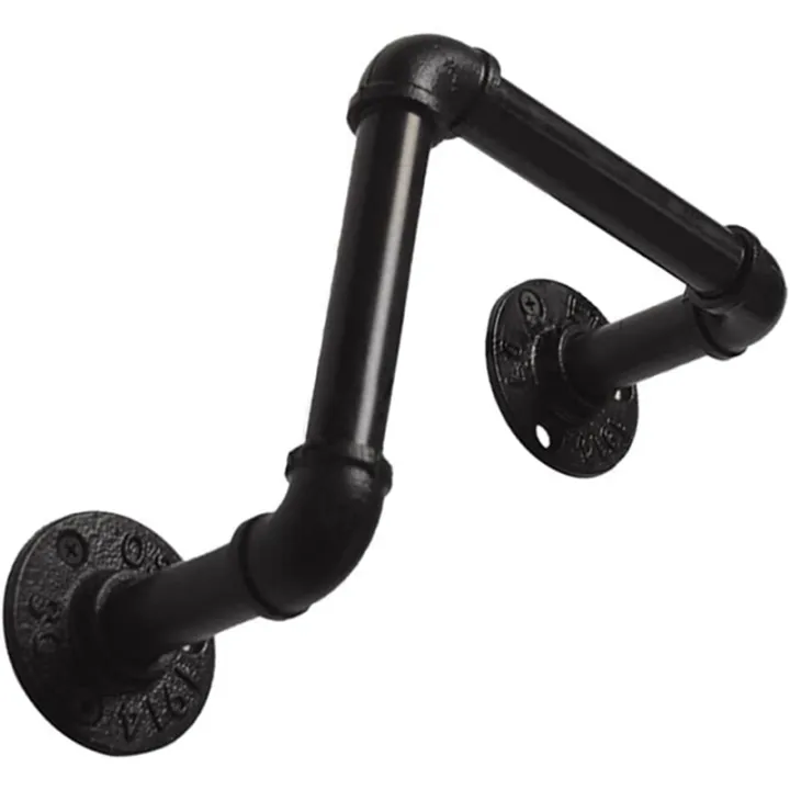 Pipe Shelf Bracket, Vintage Heavy Duty Wall Mounted Wine Holder Floating Shelves Industrial