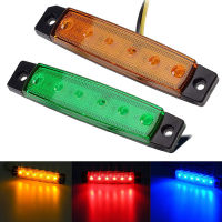 ไฟภายนอกรถยนต์ LED 12V - 24V 6 SMD LED Auto Car Bus Lorry Truck Side Marker Lights Indicator Led Trailer Rear Side Light