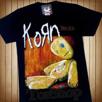 KORN  t shirt RockYeah &amp; HotRock T Shirt 3D เสื้อวง KORN สกรีนคมชัดHD เสื้อยืดดำ เสื้อวินเทจ90 เสื้อทรงเอ เสื้อทรงซ้อ เสื้อวินเทจ