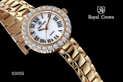 Royal Crown นาฬิกาประดับเพชรสวยงาม สำหรับสุภาพสตรี ของแท้ 100% และกันน้ำ 100% สายเพชร CZ อย่างดี รุ่น 2311LB (จะได้รับนาฬิการุ่นและสีตามภาพที่ลงไว้) มีกล่อง มีบัตรับประกัน มีถุงครบเซ็ท
