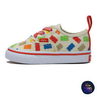 [ของแท้ ส่งฟรี จากไทย] VANS TODDLER AUTHENTIC ELASTIC LACE - HARIBO WHITE/RED