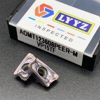 10pcs LYYZ AOMT123608PEER M VP15TF เม็ดมีดกัดคาร์ไบด์แทรกเครื่องตัดปลายแบบถอดเปลี่ยนได้ AOMT123608PEER-M LY15TF