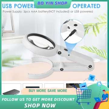 Illuminated Magnifying Glass Desk Lamp Usb Magnifier 36 Lights Eye  Protection Beauty Makeup Tattoo Light Reading Led Table Light