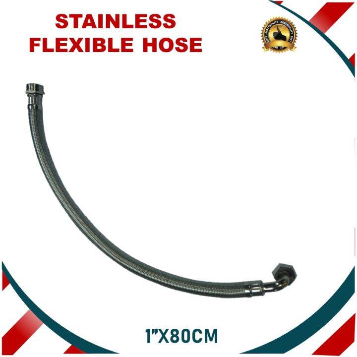 Stainless flexible hose 1 inch npt x 80cm long for Pressure tank