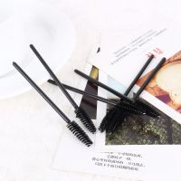 แปรงปัดมาสคาร่า Mascara Wands Applicator Eyelash Extensions เครื่องมือแต่งหน้า Eyebrow Brush 50pcs/set Black