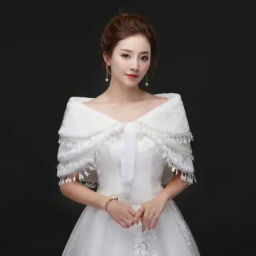 White bolero sale jacket for wedding