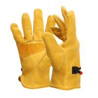 1 cowhide leather workers work welding safety protection garden sports motorcycle driver wear-resistant