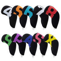 Laogeliang ฝาครอบเหล็กกอล์ฟ4-9PSAX10ชิ้นของ Golf Iron HEAD COVER อุปกรณ์กอล์ฟ