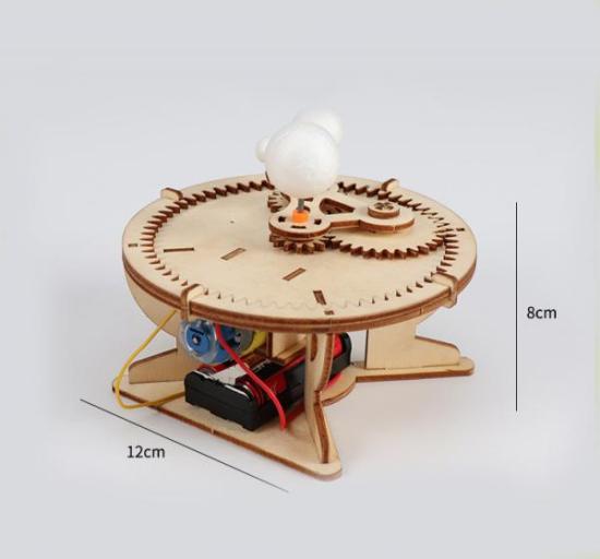 Bộ đồ chơi khoa học tự làm hành tinh chuyển động bằng gỗ diy wood steam - ảnh sản phẩm 7
