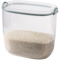 Storage Box for Grains and Rice, Container with Air-Tight Sealing and Scoop for Rice, Cereal,Flour
