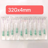 เข็มเจาะเข็มฉีดยาโปร่งใสฉีดกาวฝาครอบปลายใสสำหรับเข็มฉีดยา32G 4Mm