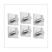 Adhesive Hooks Self -Adhesive Hookswall Hook Stainless Steel for Bathroom and Kitchen