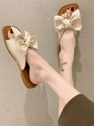 Bowknot is cool slippers women wear flat outside in the summer of 2023 the