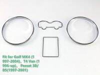 โครเมี่ยม S Peedometer วัดหน้าปัดแหวนแผงหน้าปัดแหวนเหมาะสำหรับ Vw G Olf 4 Mk4 P Assat 3b B5 T4รถตู้