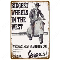 Vespa Parking Only Vintage Metal Tin Sign Home Cafe Garage Motorcycle Billboard Wall Art Poster Plate Club Decoration ZSS81