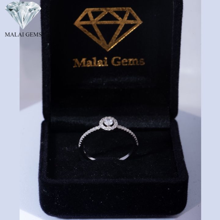 malai-gems-แหวนเพชร-แหวนเพชรล้อม-แหวน-halo-เงินแท้-925-เคลือบทองคำขาว-ประดับเพชรสวิส-cz-รุ่น-151-rh1753-แถมกล่อง