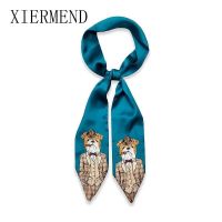 ★New★ Animal small scarf silk scarf female spring and autumn summer Korean wrist streamer long bag belt headband new all-match