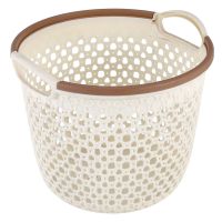 2Pcs Small Pp Weaving Rattan Basket Multifunctional Shower Storage Basket with Handle