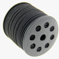 Wholesale 100 yd. 3mm black Suede Leather String Jewelry Making Thread Cords