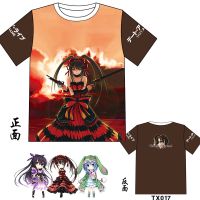 เสื้อยืดแขนสั้นพิมพ์ลาย date a live tokisaki kurum แฟชั่นลําลองสําหรับผู้หญิง