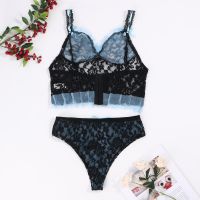 [COD] Send new and sexy black home clothes two-piece suit fashionable comfortable lace pajamas set