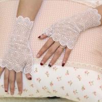 Fashion Sexy Summer Female Half Finger Sunscreen Short Lace Gloves Women Driving Rose Flower Pattern Fingerless Sun Gloves C13