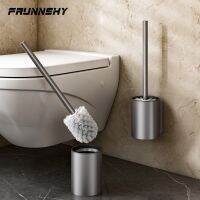 Bathroom Toilet Brush Holder Cleaning Tools Space Aluminum Wall Mounted No Drill Durable Vertical Toilet Brush Black Accessories